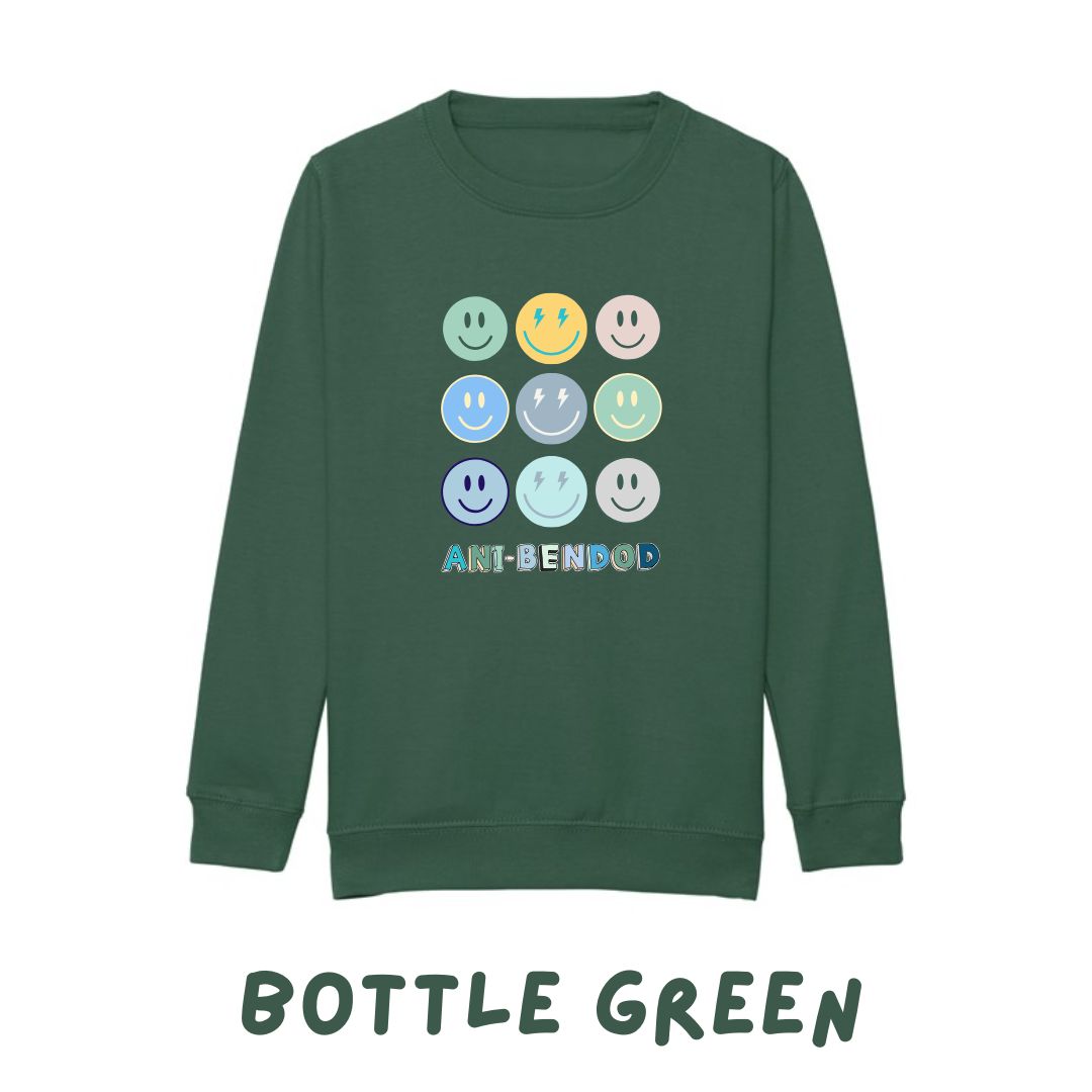Siwmper wynebau hapus | Smiley faces sweatshirt