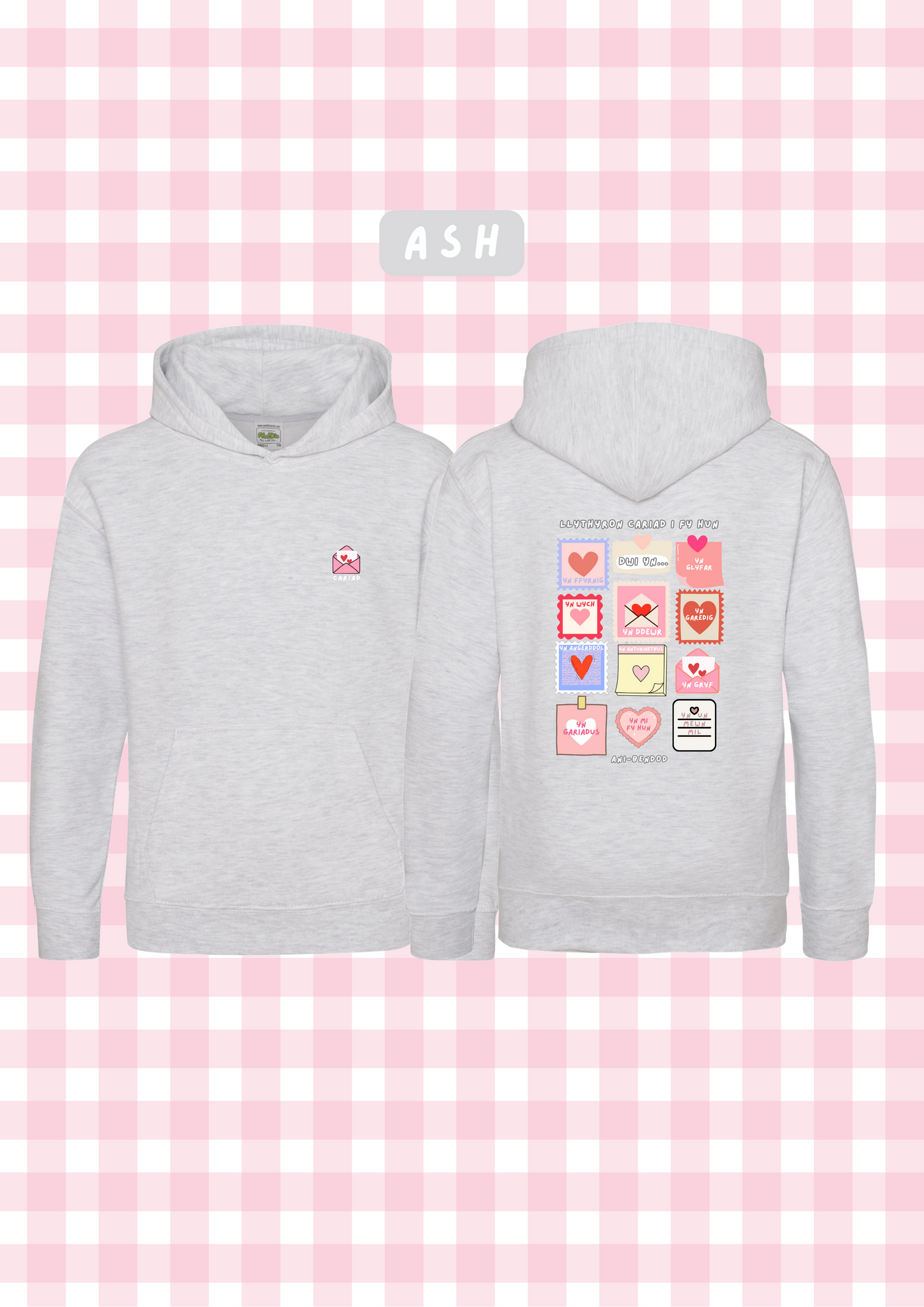 Hwdi Llythyron Cariad | Loveletters Hoody