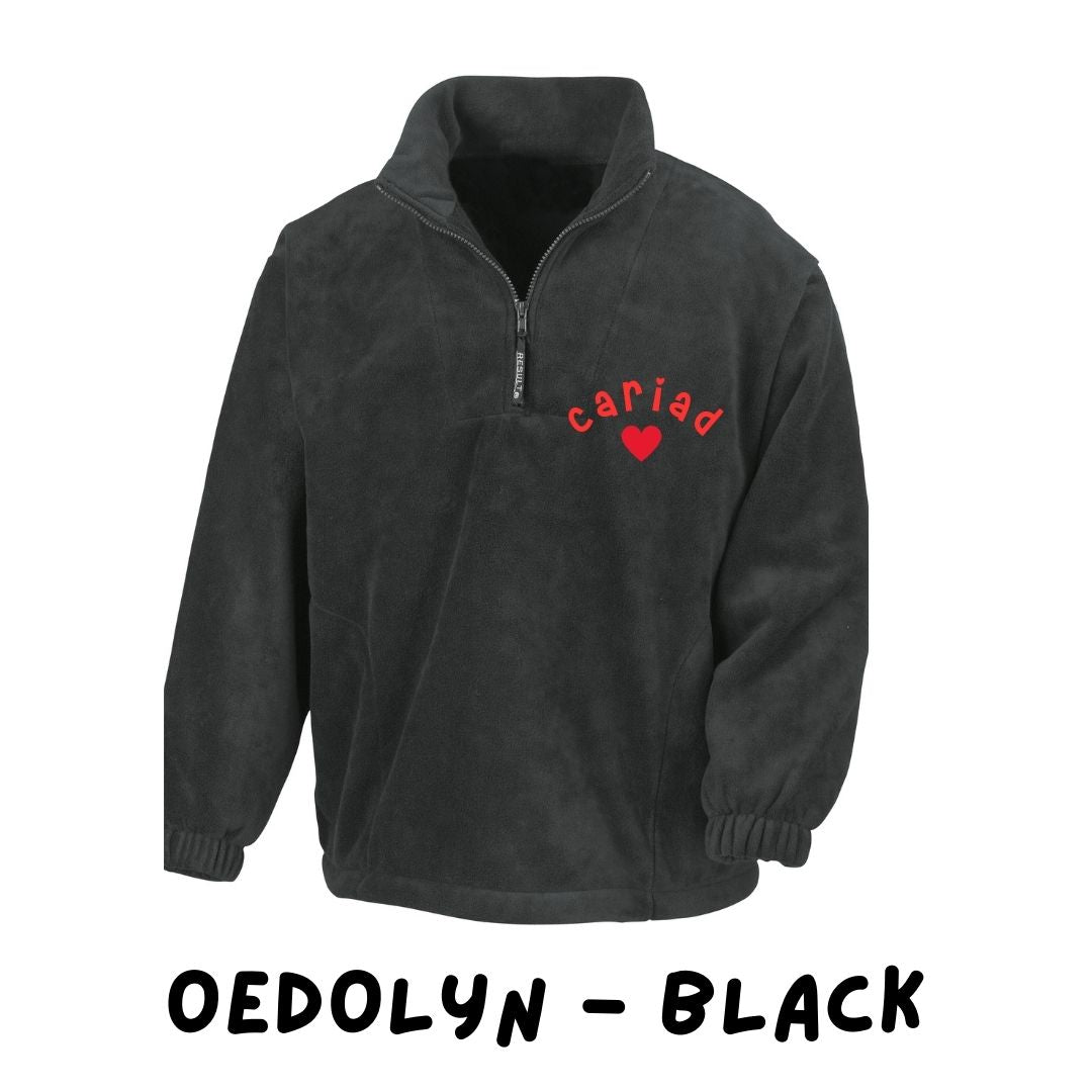 1/4 zip fleece Cariad kids and adults
