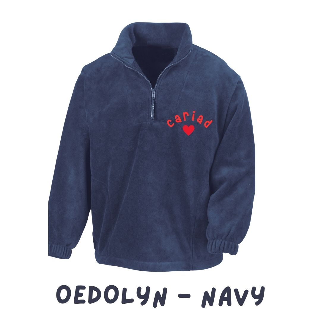 1/4 zip fleece Cariad kids and adults