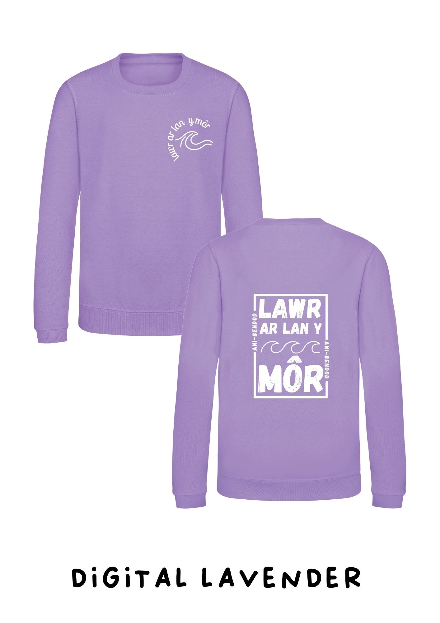 Lawr ar lan y môr Sweatshirt