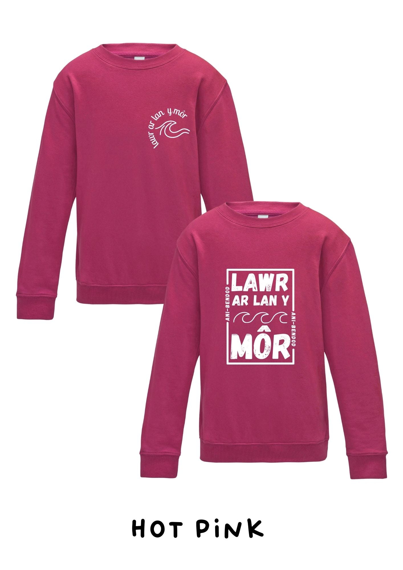Lawr ar lan y môr Sweatshirt