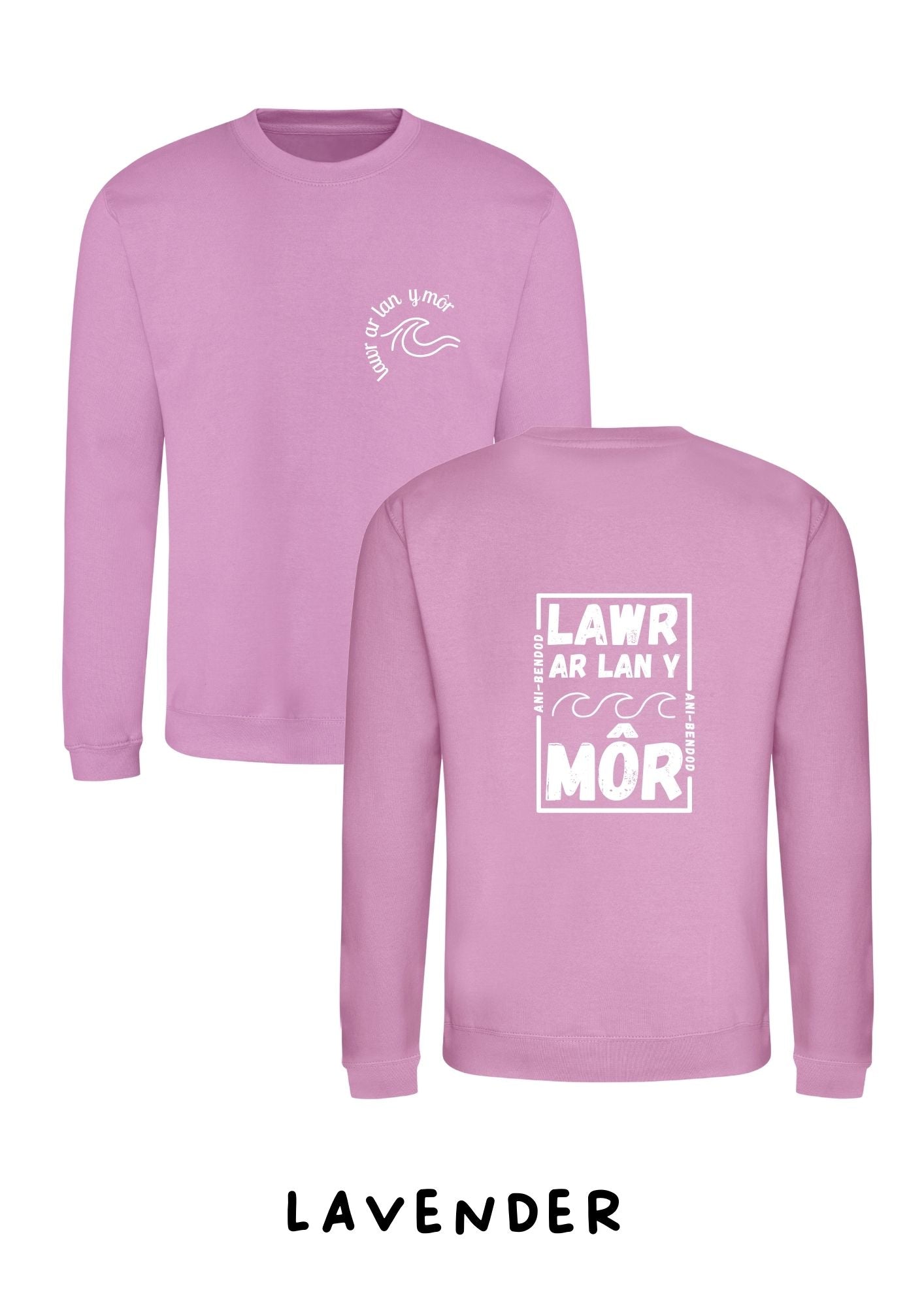 Lawr ar lan y môr Sweatshirt