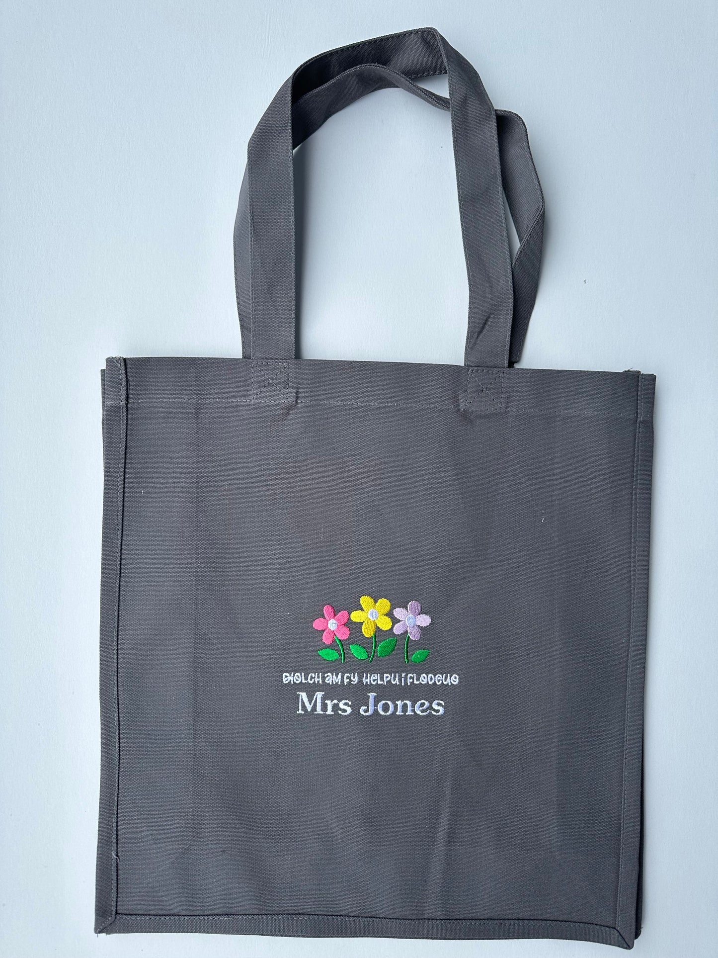 Tote bag Athrawon/Diwedd Tymor wedi personoli- Teacher End of Term personalised tote bag