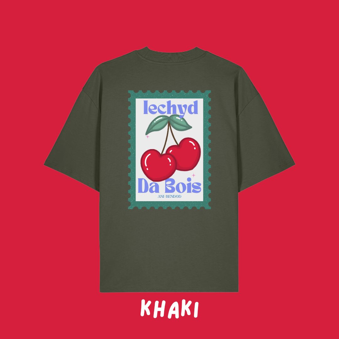Crys T Ceirios Iechyd Da | Iechyd Da Cherry Oversized T-shirt