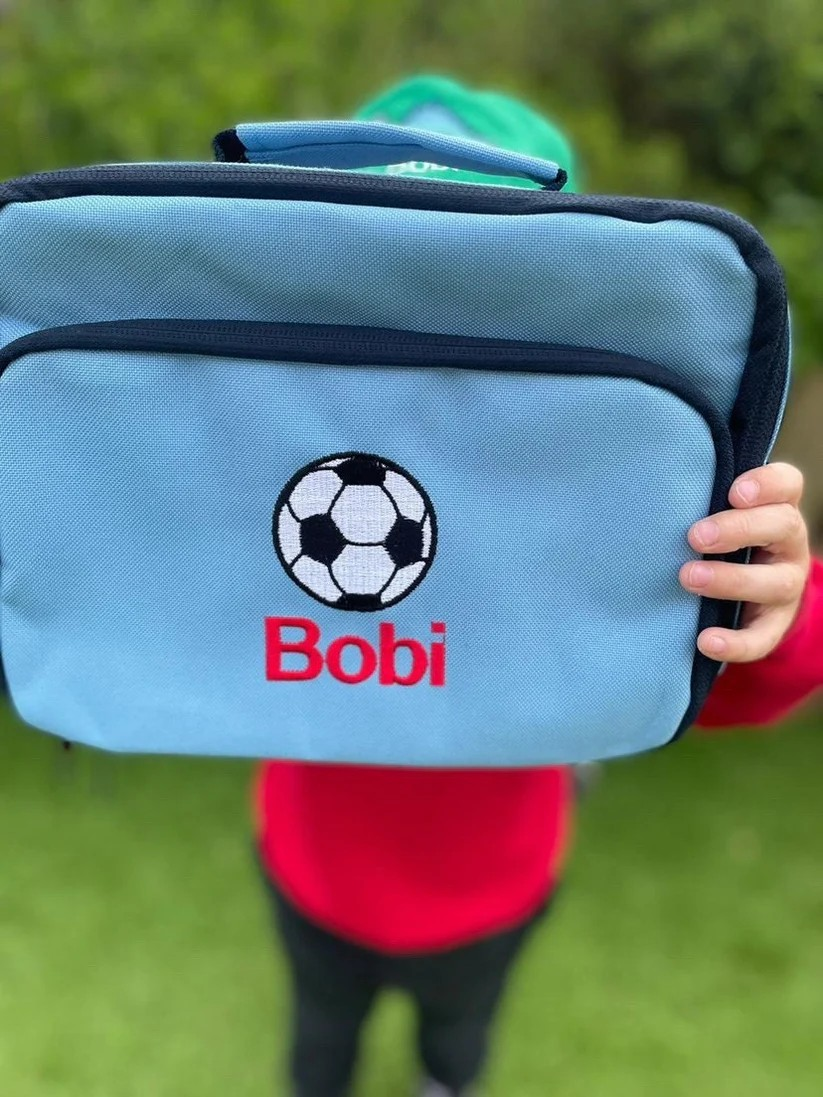Personalised Dinosaur/Football/Unicorn/Rainbow embroided backpack/rucksack/school bag ani-bendod