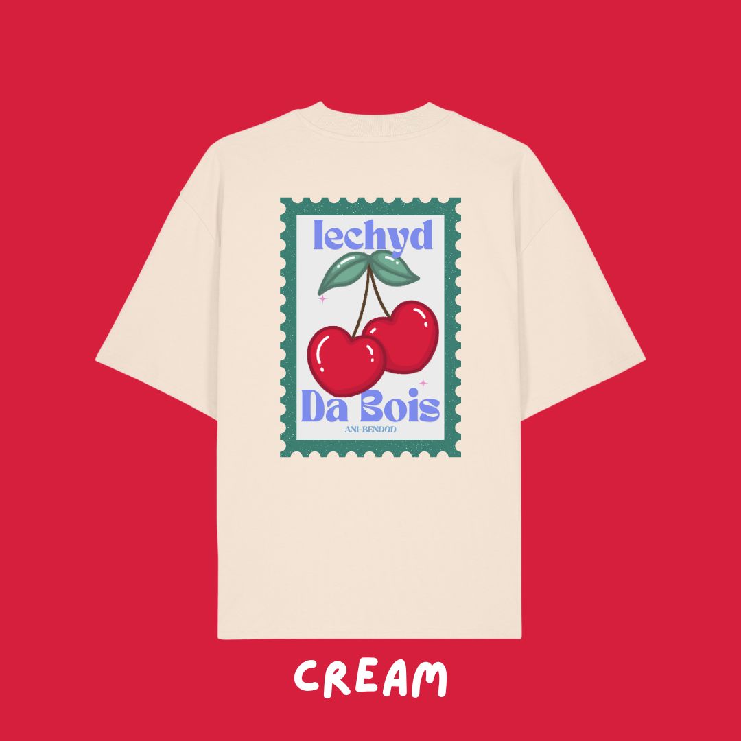 Crys T Ceirios Iechyd Da | Iechyd Da Cherry Oversized T-shirt