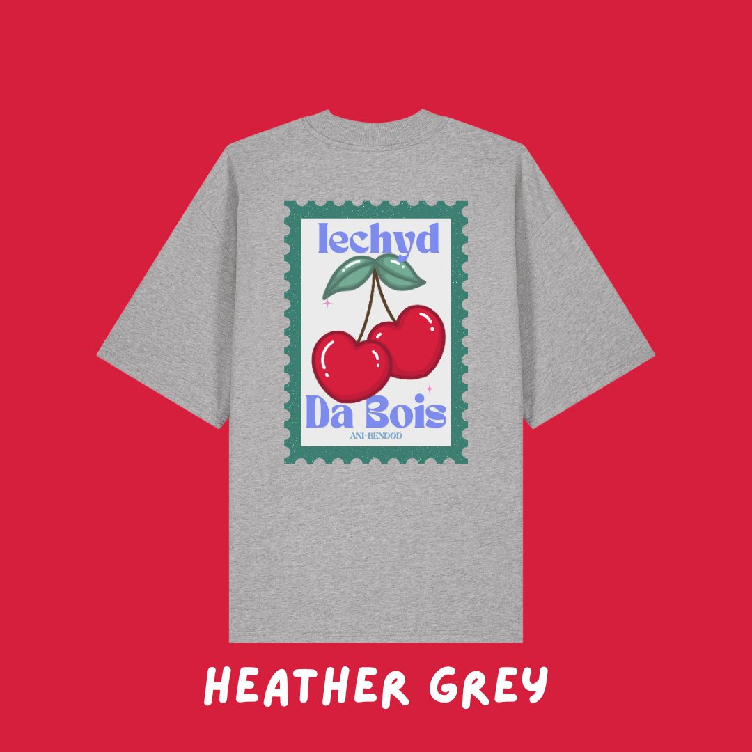 Crys T Ceirios Iechyd Da | Iechyd Da Cherry Oversized T-shirt