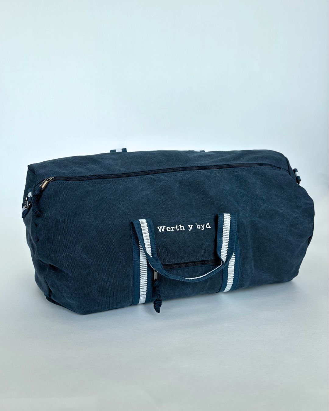 Bag cynfas wedi'i bersonoli | Personalised Canvas Holdall Bag