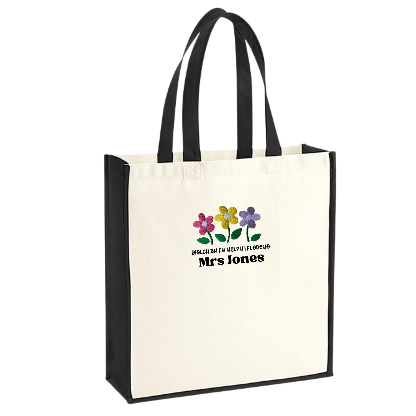 Tote bag Athrawon/Diwedd Tymor wedi personoli- Teacher End of Term personalised tote bag