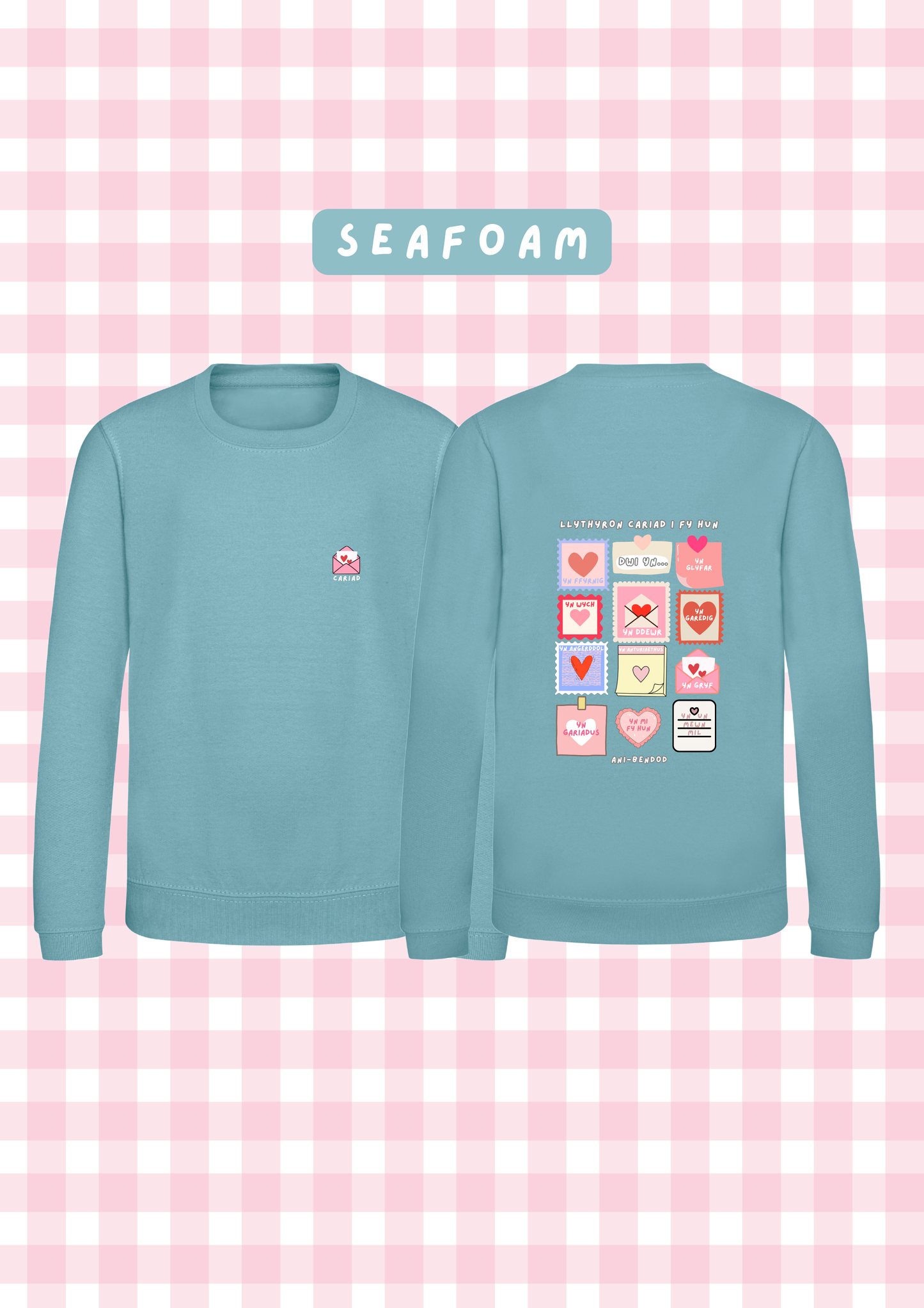 Siwmper Llythyron Cariad | Loveletters Sweatshirt