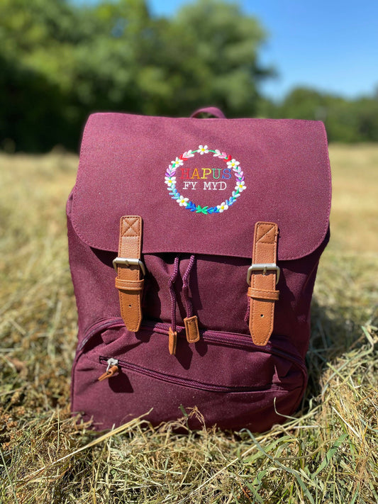 BURGUNDY RUCKSACK -Hapus fy myd bag ani-bendod