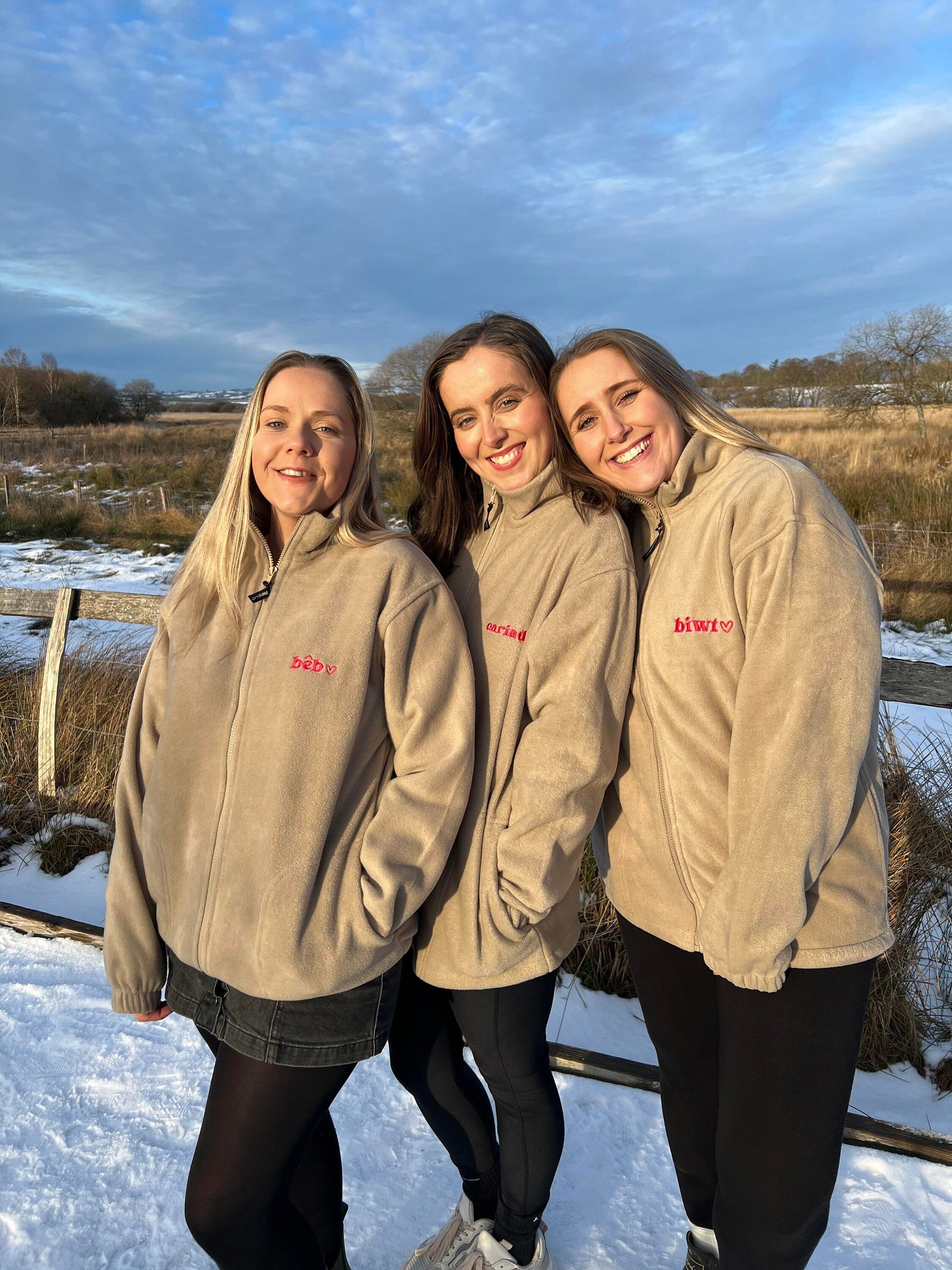 Gorj, Beb, Biwt, Cariad- Full zip Fleece ani-bendod