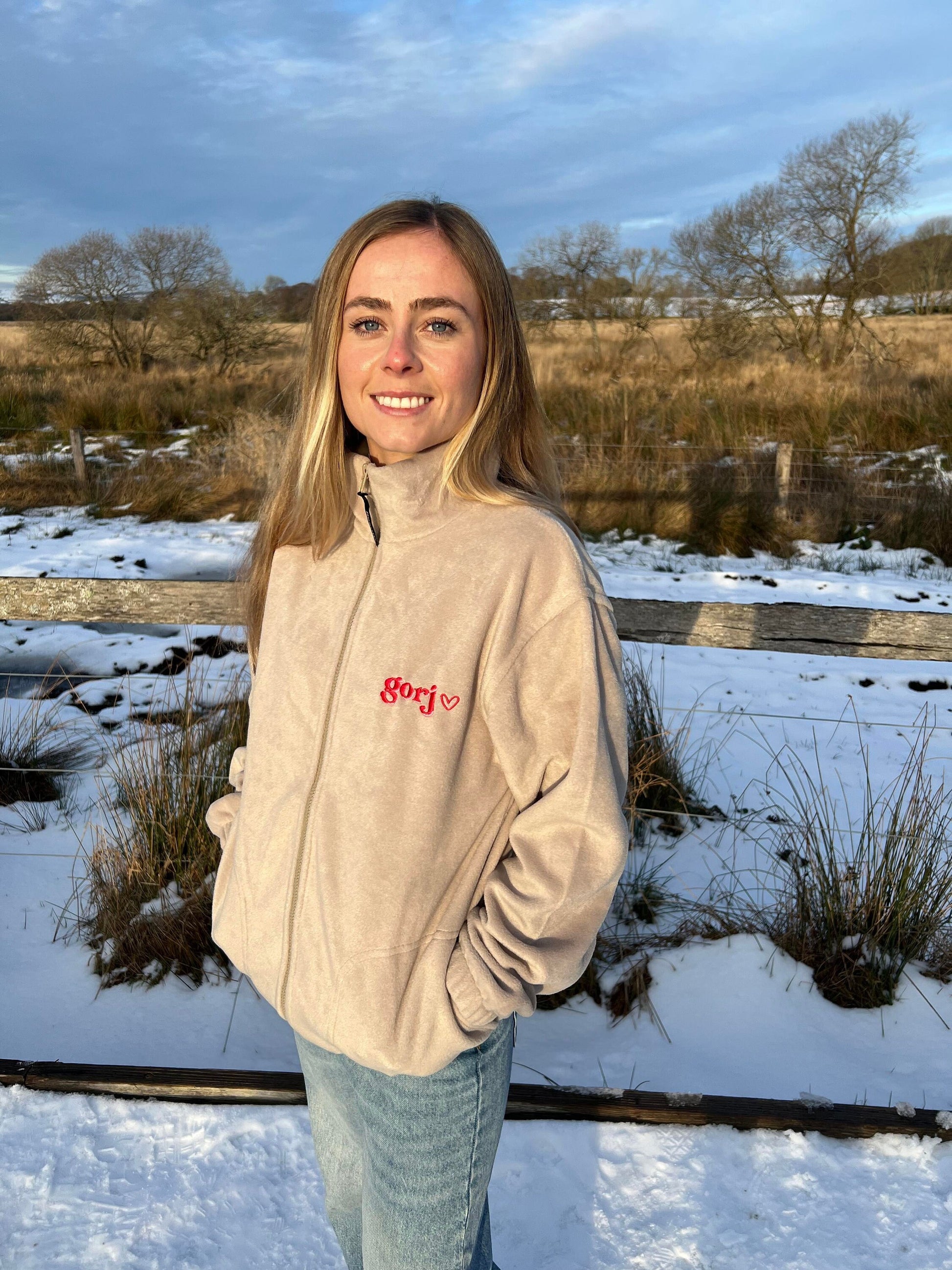 Gorj, Beb, Biwt, Cariad- Full zip Fleece ani-bendod