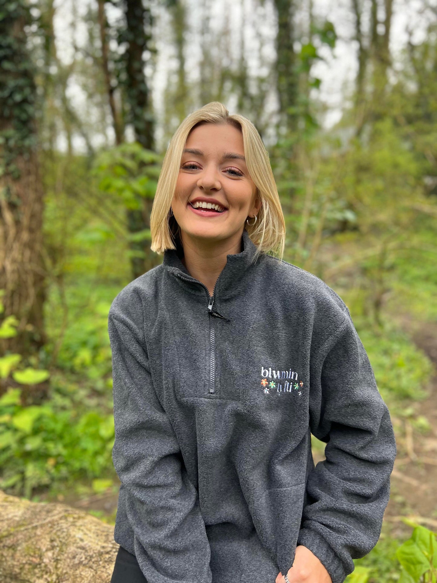 Blwmin lyfli- 1/4 zip fleece-ani-bendod