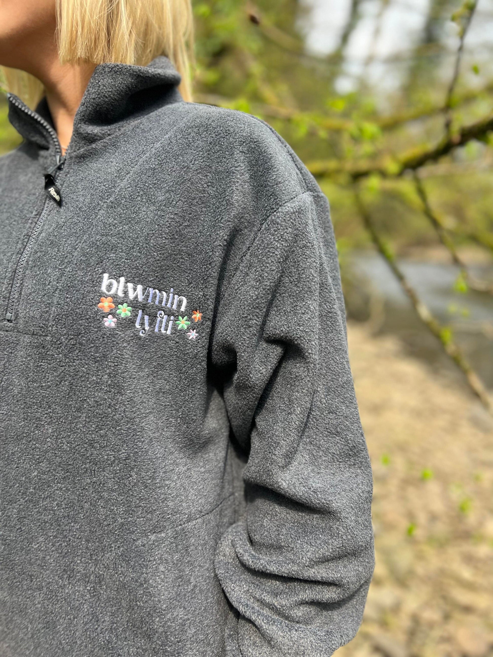 Blwmin lyfli- 1/4 zip fleece-ani-bendod