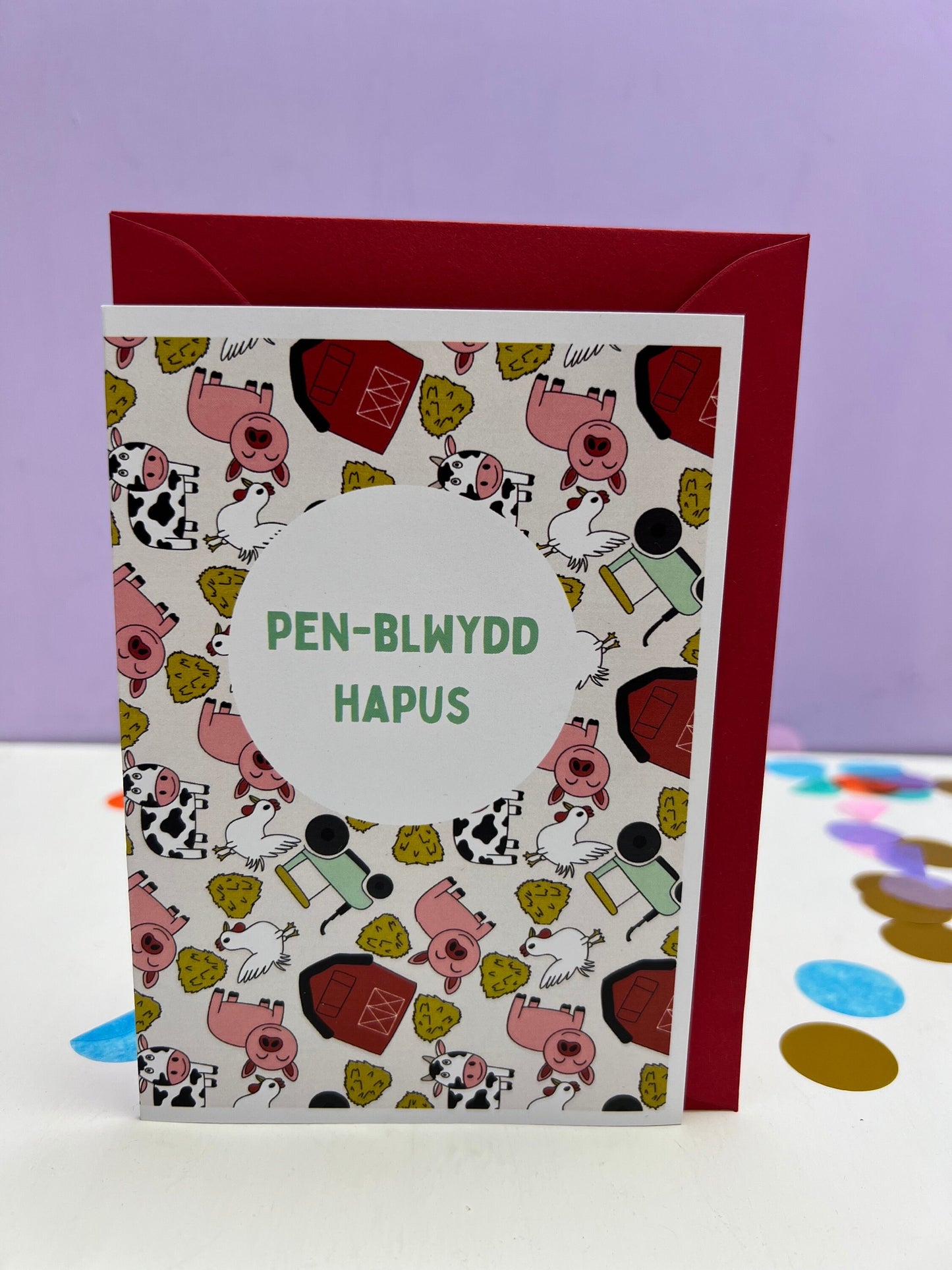 Carden Pen-blwydd ani-bendod Welsh birthday card