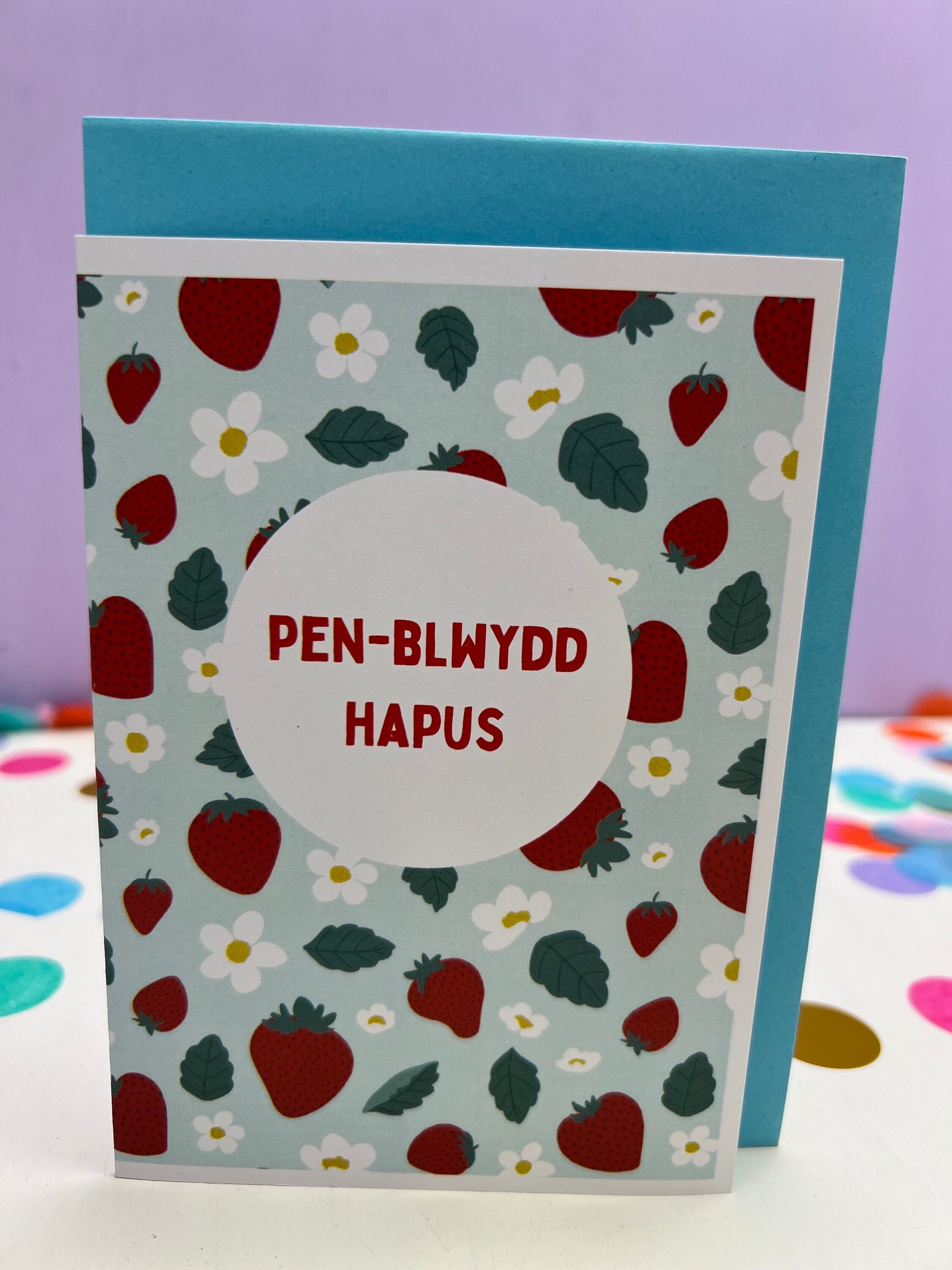 Carden Pen-blwydd ani-bendod Welsh birthday card