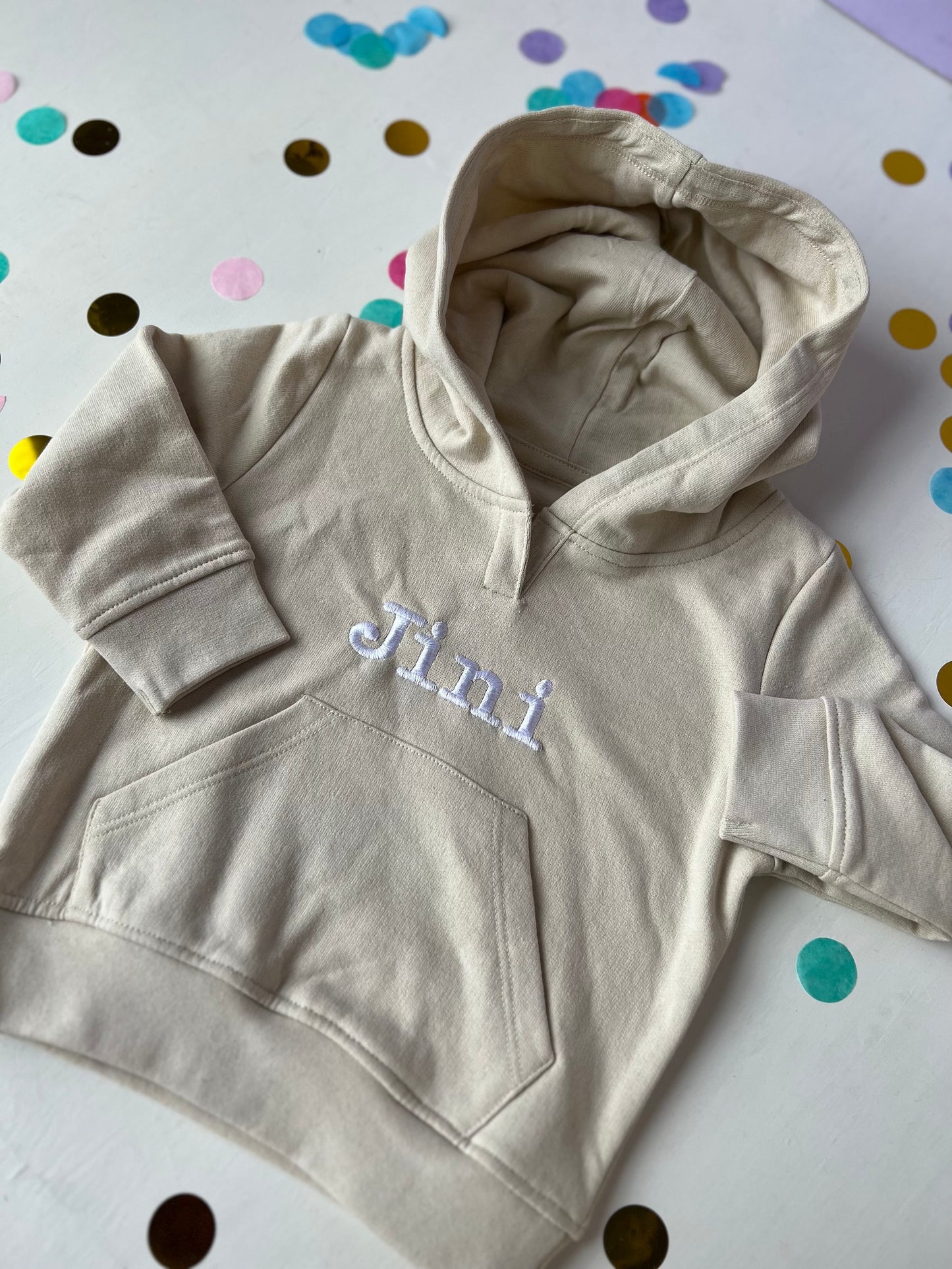 Embroided/personalised HOODY- toddlers- ani-bendod