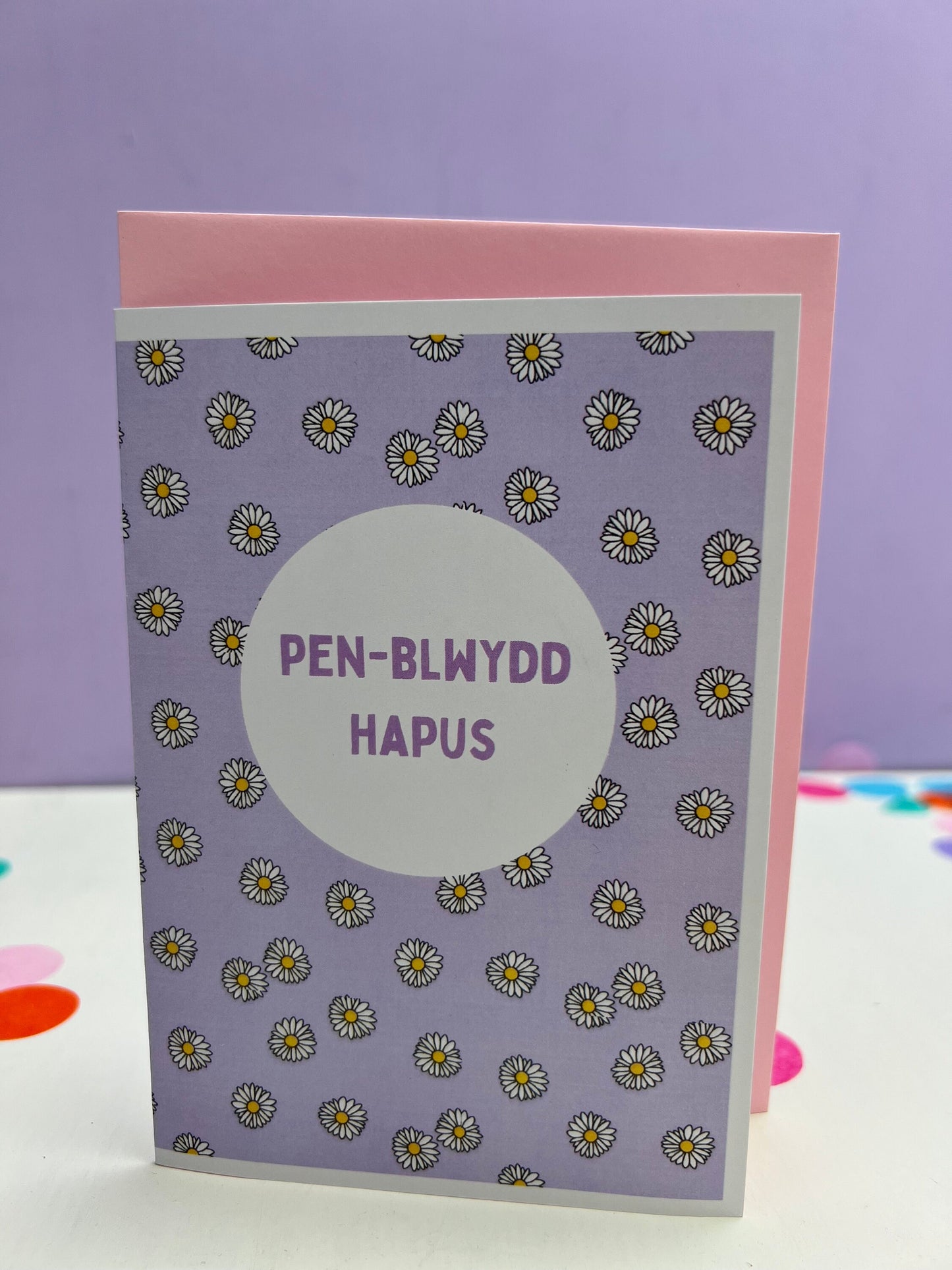 Carden Pen-blwydd ani-bendod Welsh birthday card