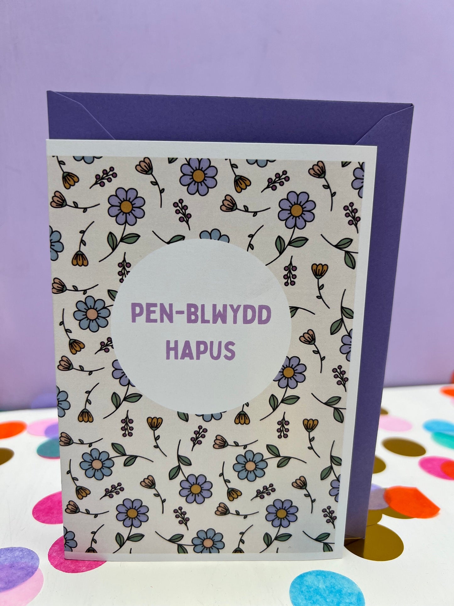 Carden Pen-blwydd ani-bendod Welsh birthday card