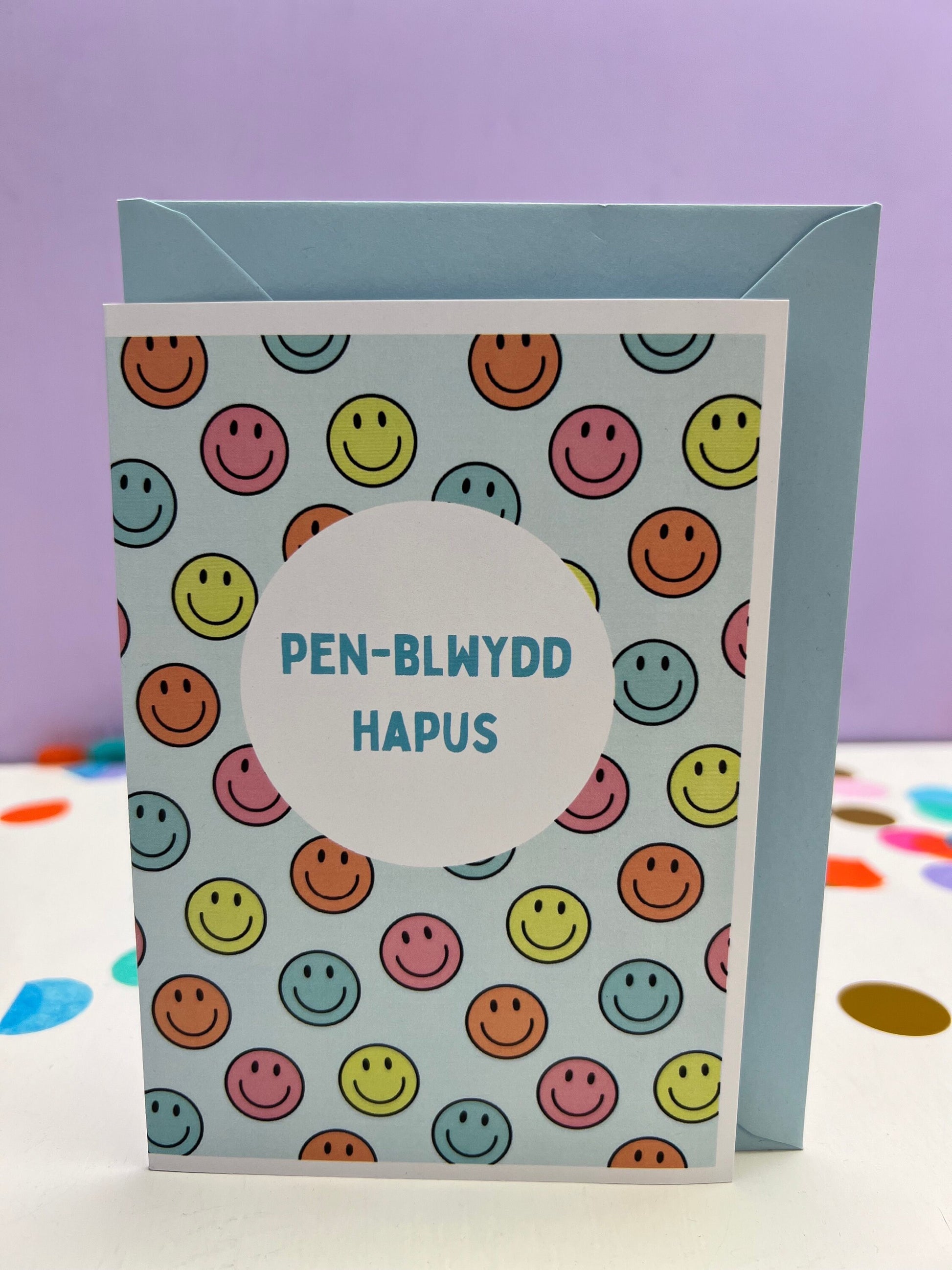 Carden Pen-blwydd ani-bendod Welsh birthday card