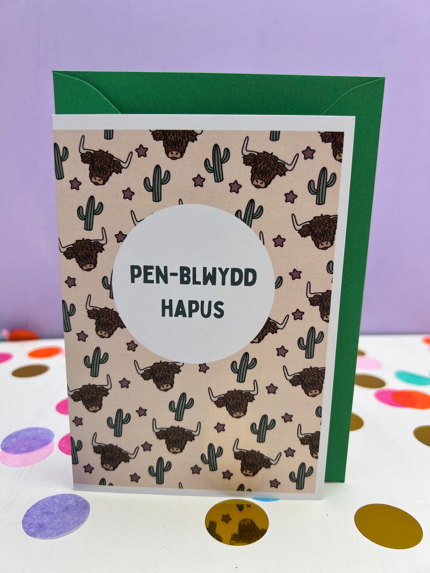 Carden Pen-blwydd ani-bendod Welsh birthday card