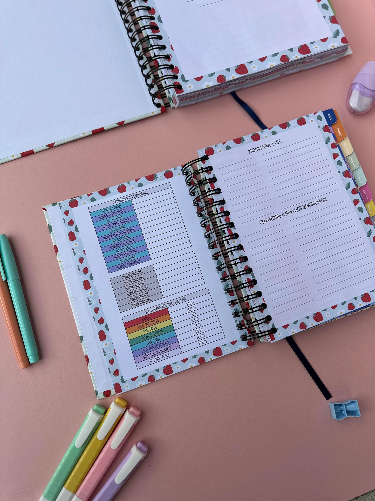 LAST FEW-  POSTED 1ST CLASS-Dyddiadur Academaidd Medi 2025-Awst 2026 ani-bendod- Academic diary Sept 25-Aug 26