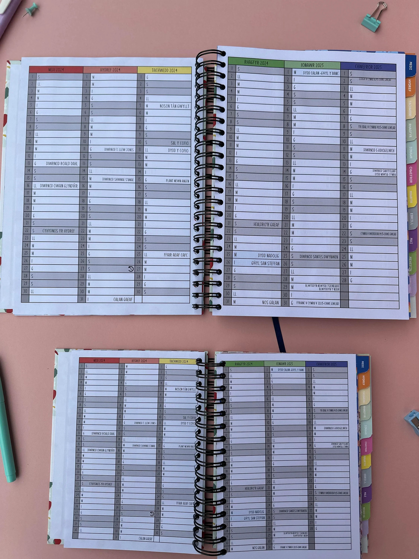 LAST FEW-  POSTED 1ST CLASS-Dyddiadur Academaidd Medi 2025-Awst 2026 ani-bendod- Academic diary Sept 25-Aug 26
