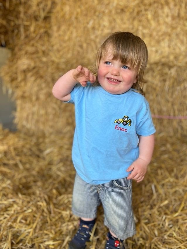 GLAS GOLAU T-shirt- LIGHT blue- personalised plant/kids-ani-bendod