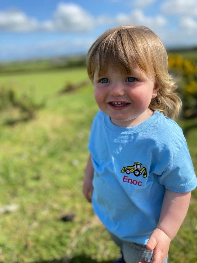 GLAS GOLAU T-shirt- LIGHT blue- personalised plant/kids-ani-bendod
