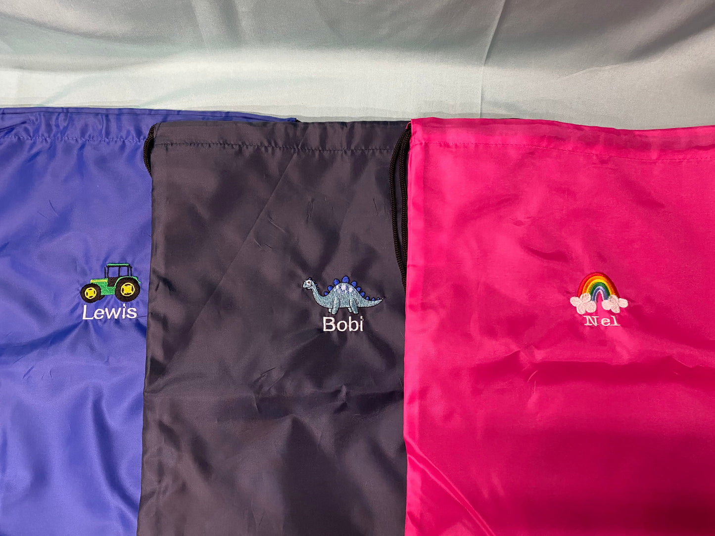 Bag DRAWSTRING nofio/chwaraeon- personalised- ani-bendod