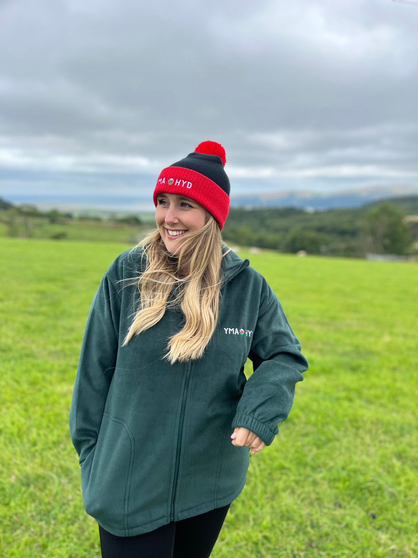 Full zip Fleece -Yma o hyd Plant ac Oedolion