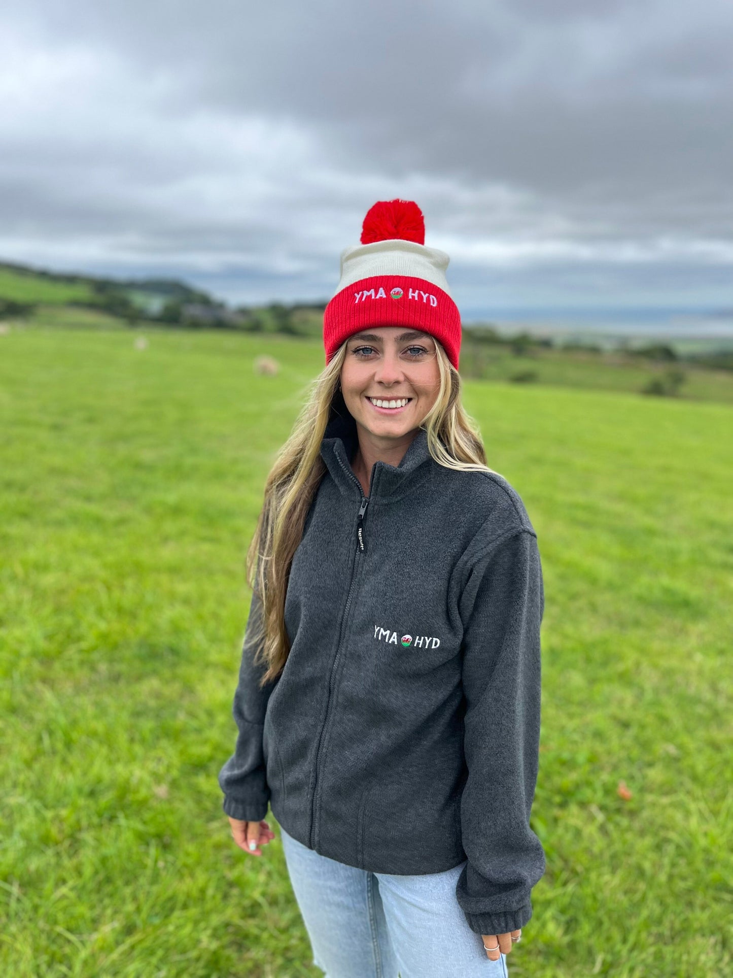Full zip Fleece -Yma o hyd Plant ac Oedolion