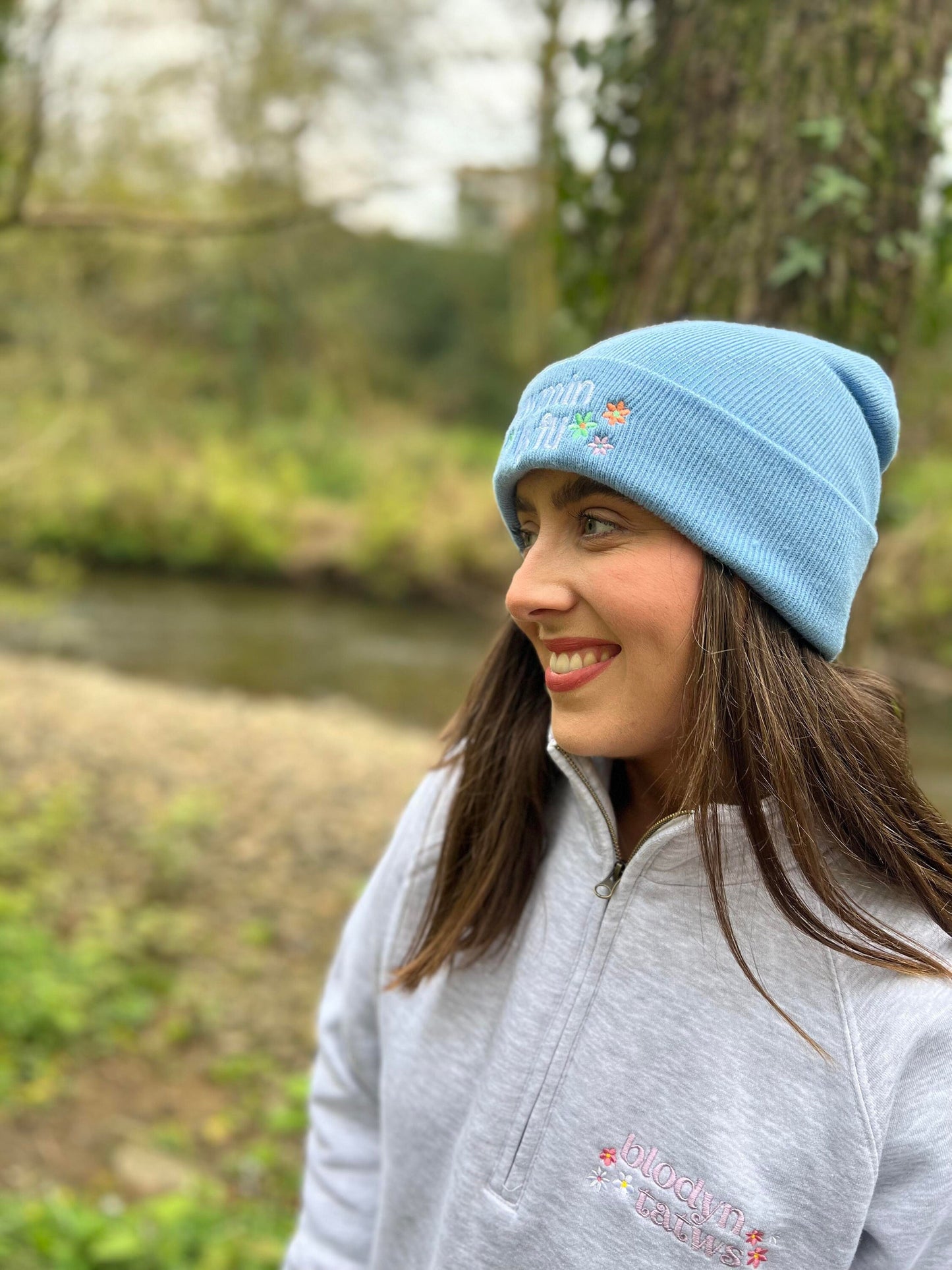 BEANIE-Blodyn tatws/blwmin lyfli/dyma'r dyddie da hat ani-bendod