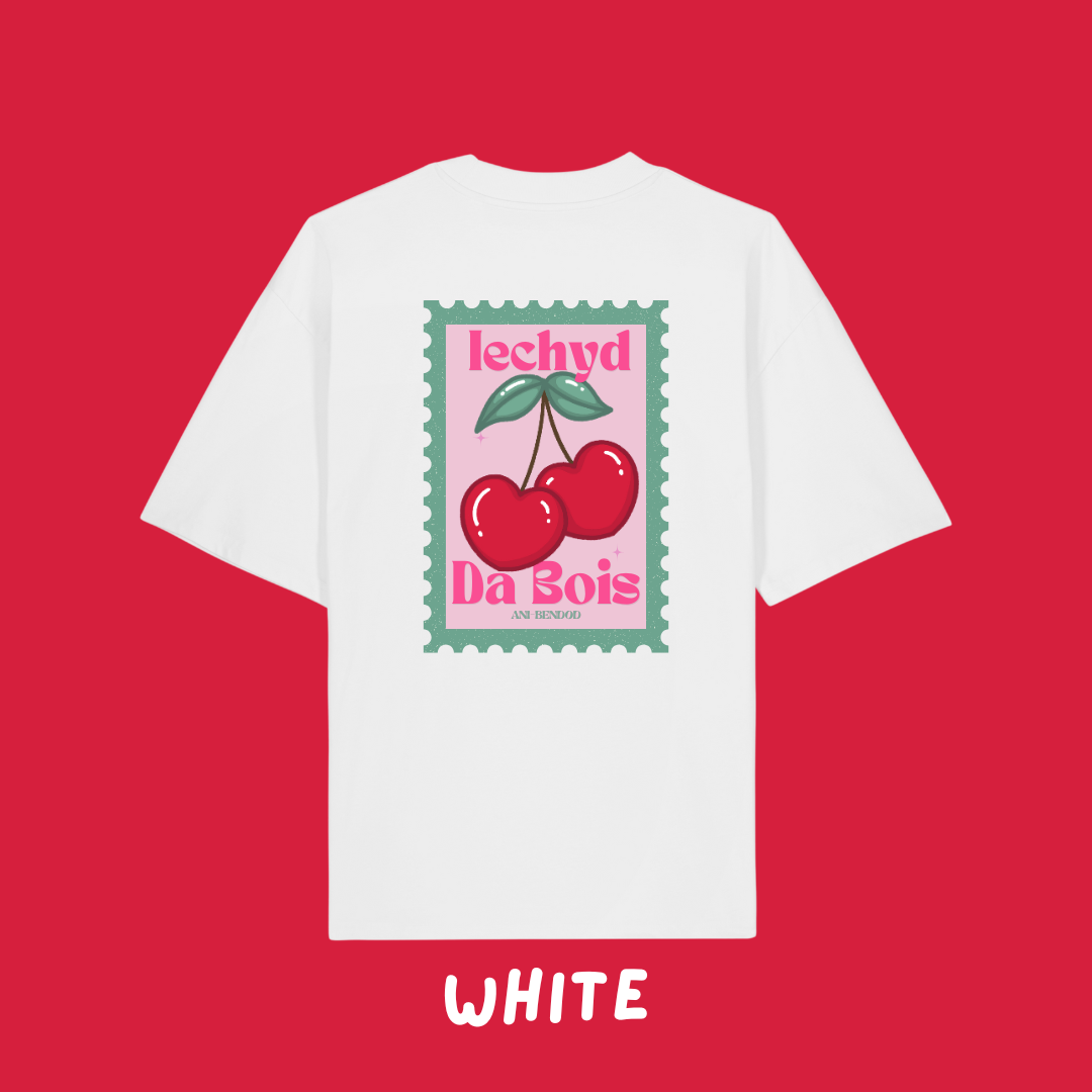 Crys T Ceirios Iechyd Da | Iechyd Da Cherry Oversized T-shirt
