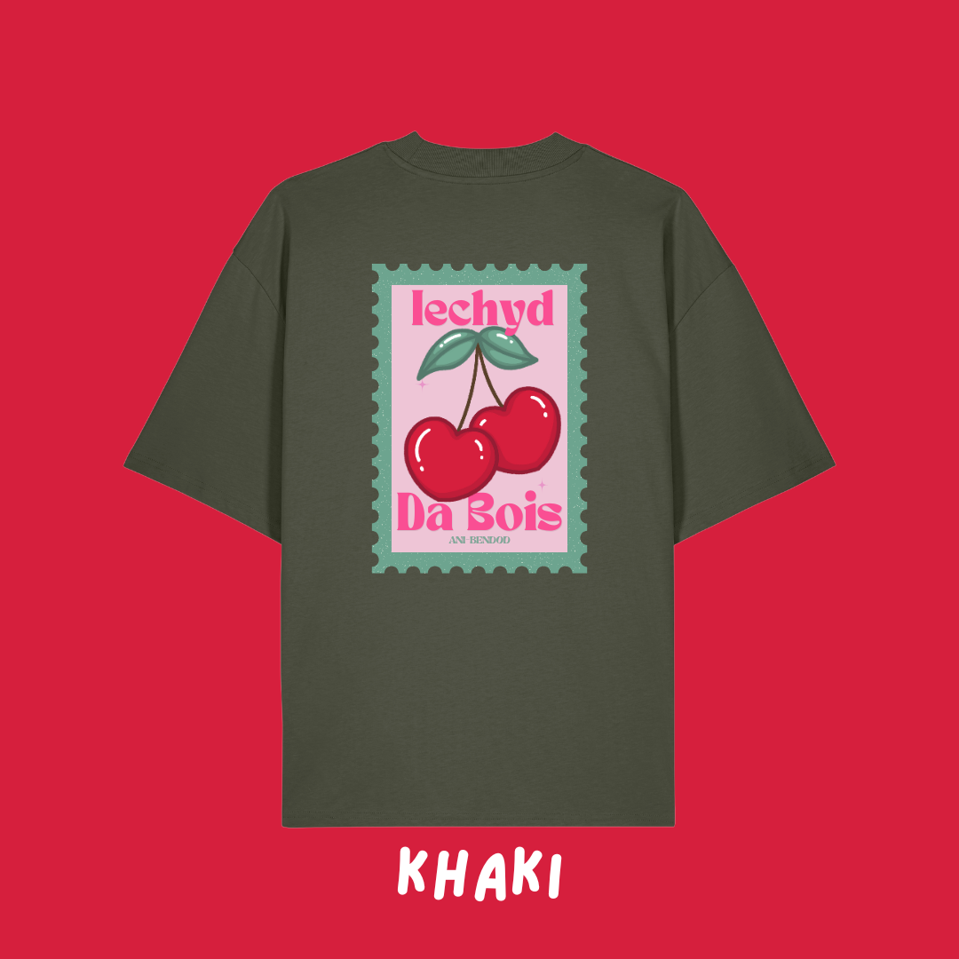 Crys T Ceirios Iechyd Da | Iechyd Da Cherry Oversized T-shirt