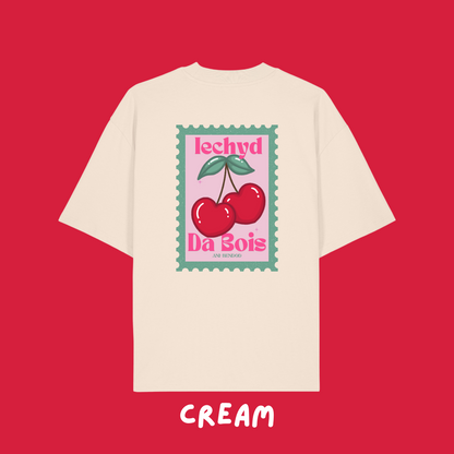 Crys T Ceirios Iechyd Da | Iechyd Da Cherry Oversized T-shirt
