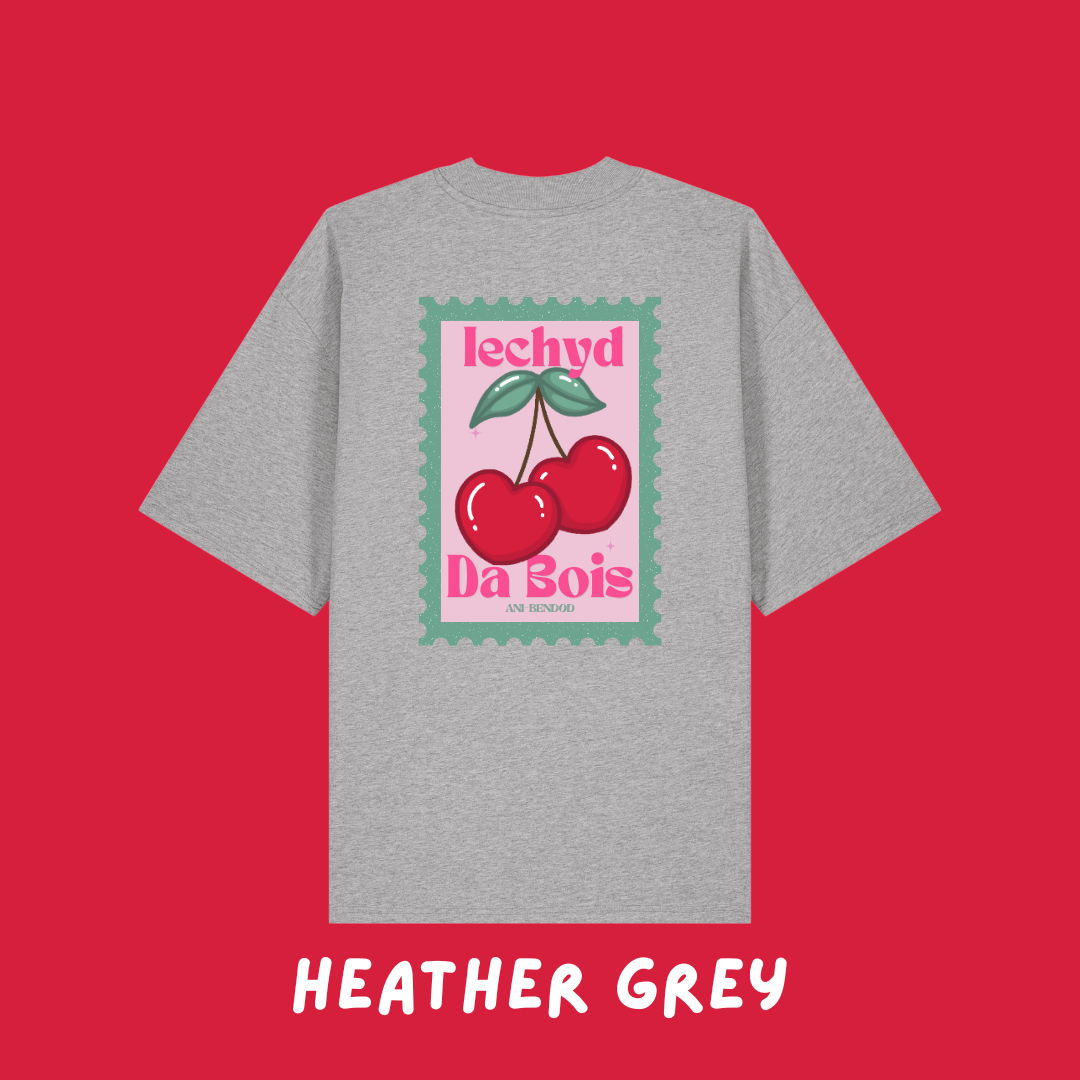 Crys T Ceirios Iechyd Da | Iechyd Da Cherry Oversized T-shirt