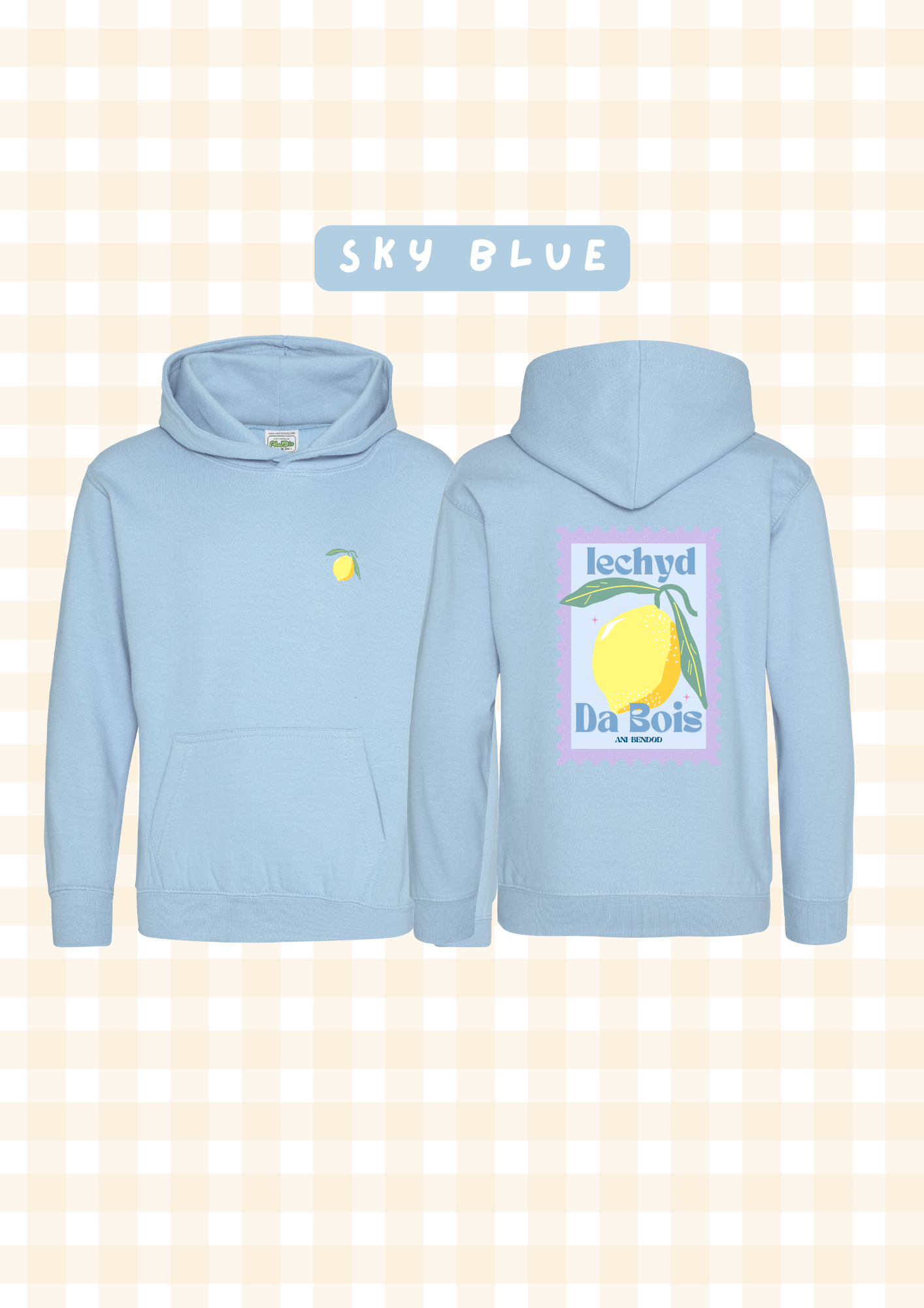 Hwdi Iechyd Da Lemwn | Iechyd Da Lemon Hoody
