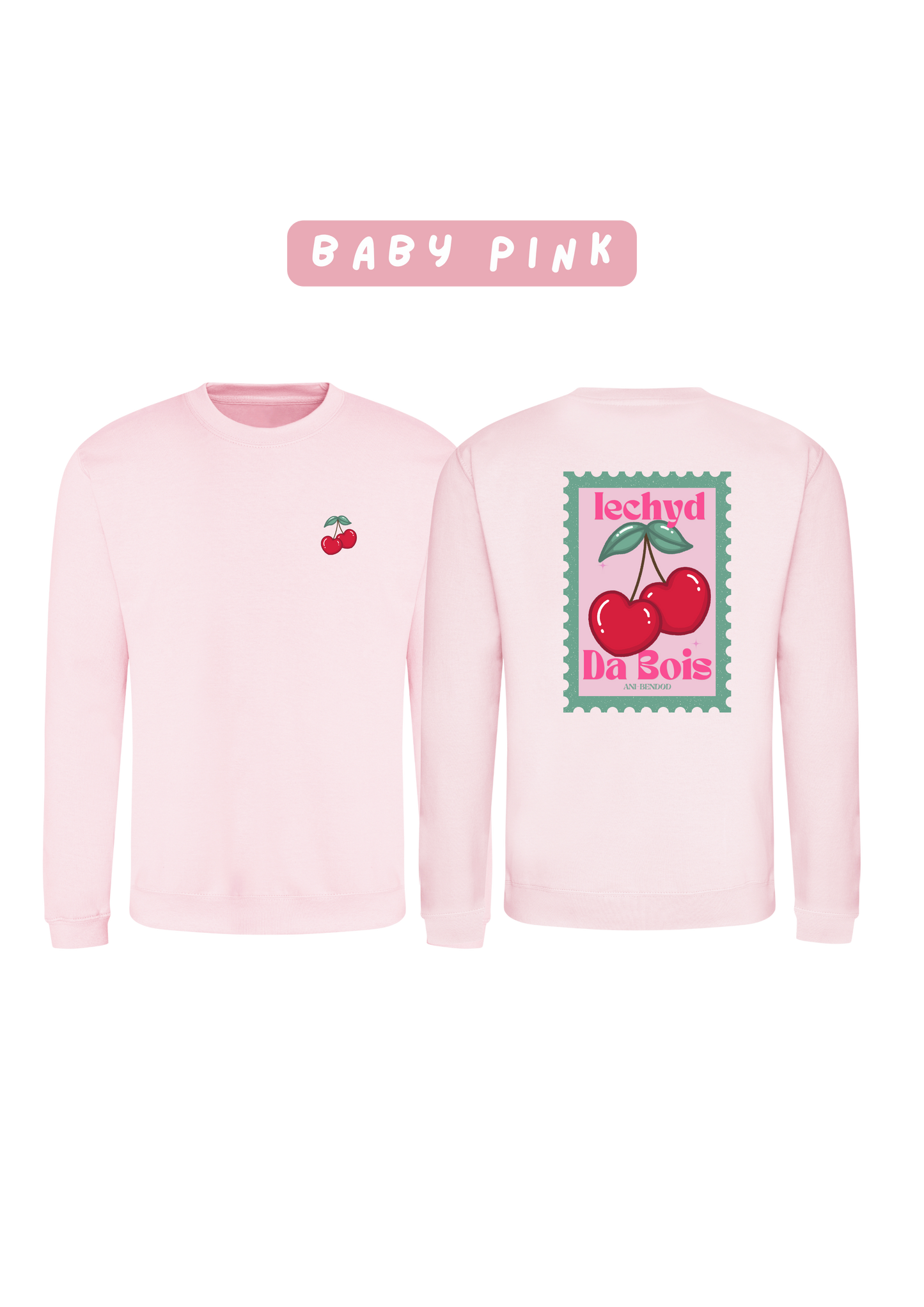 Siwmper Iechyd Da Ceirios | Iechyd Da Cherry Sweatshirt