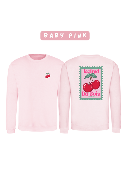 Siwmper Iechyd Da Ceirios | Iechyd Da Cherry Sweatshirt