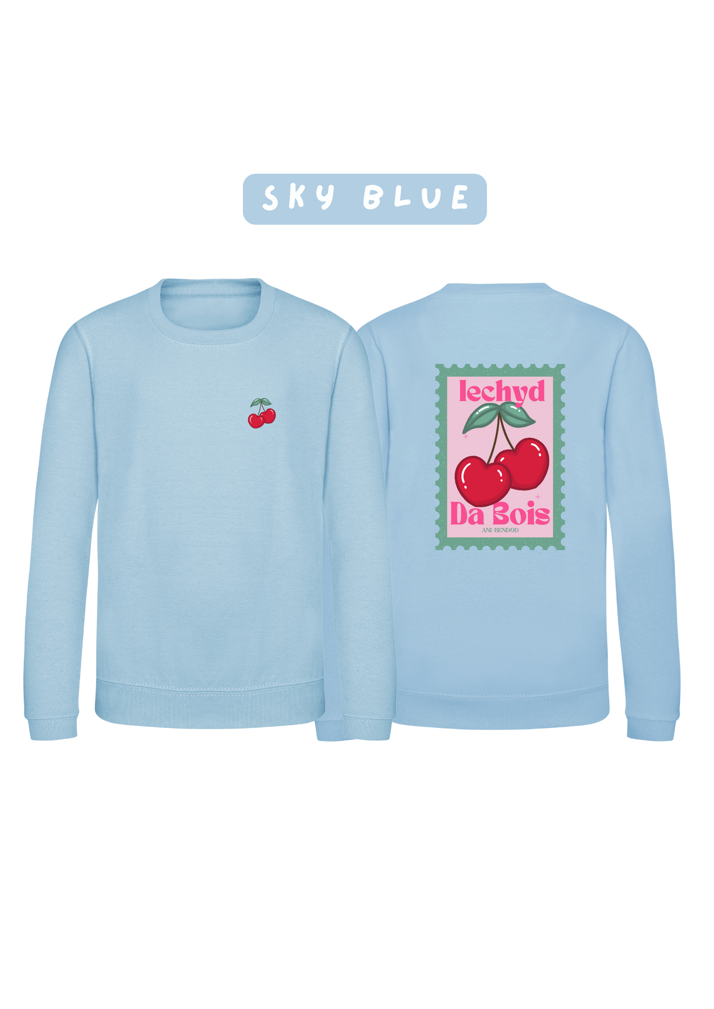 Siwmper Iechyd Da Ceirios | Iechyd Da Cherry Sweatshirt