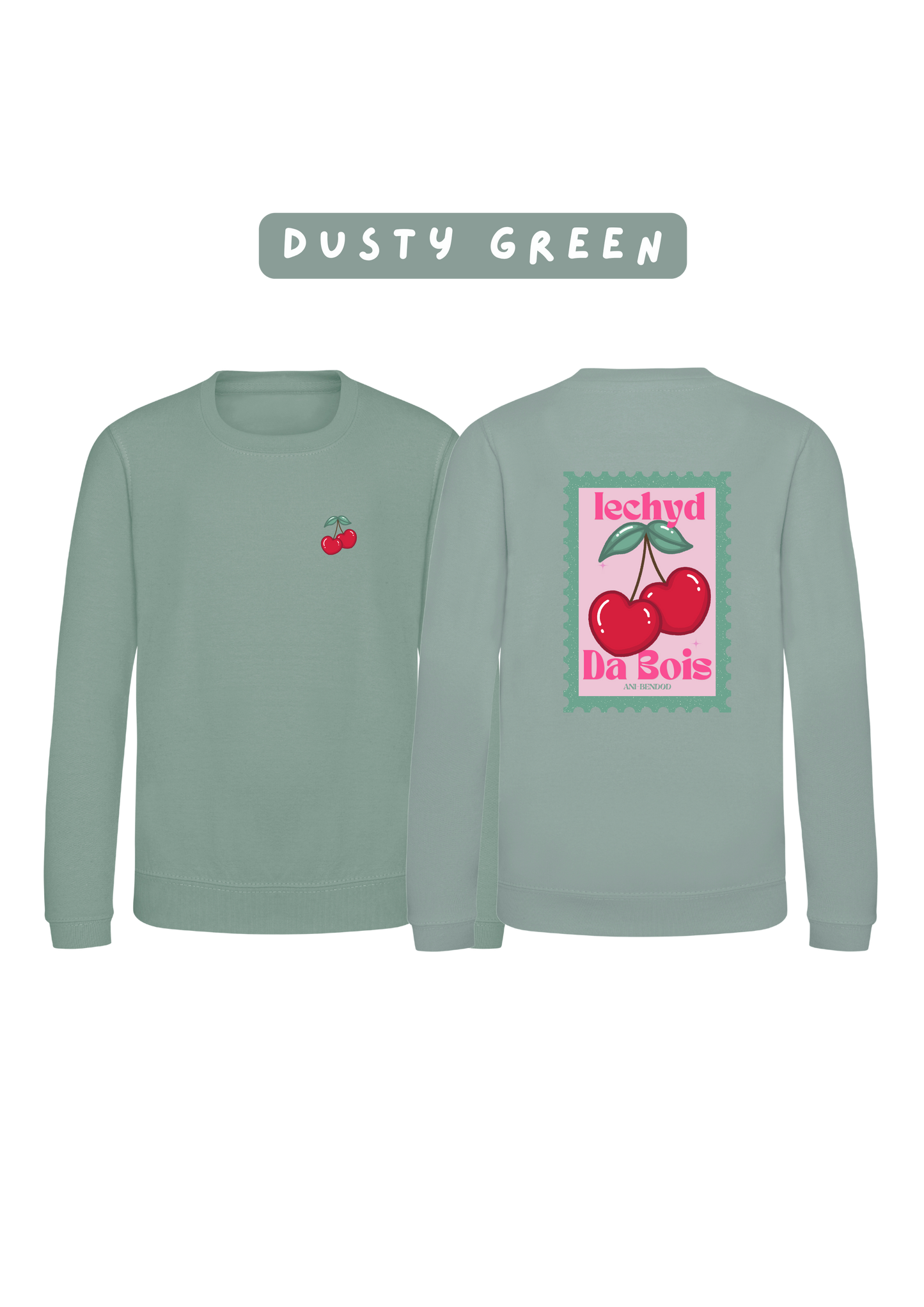 Siwmper Iechyd Da Ceirios | Iechyd Da Cherry Sweatshirt