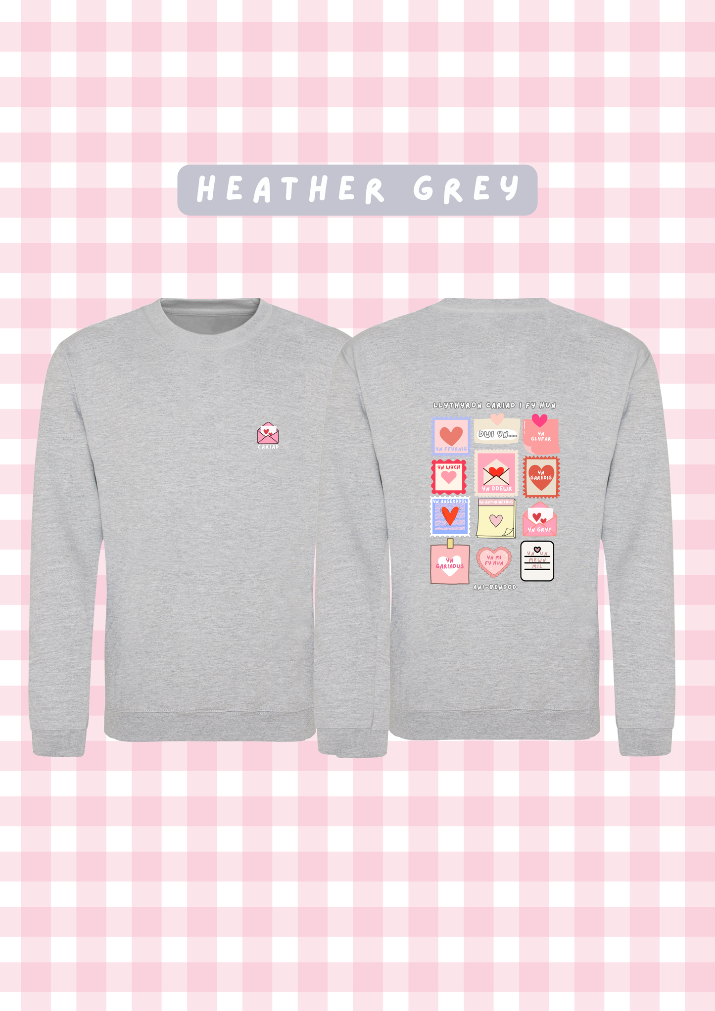 Siwmper Llythyron Cariad | Loveletters Sweatshirt