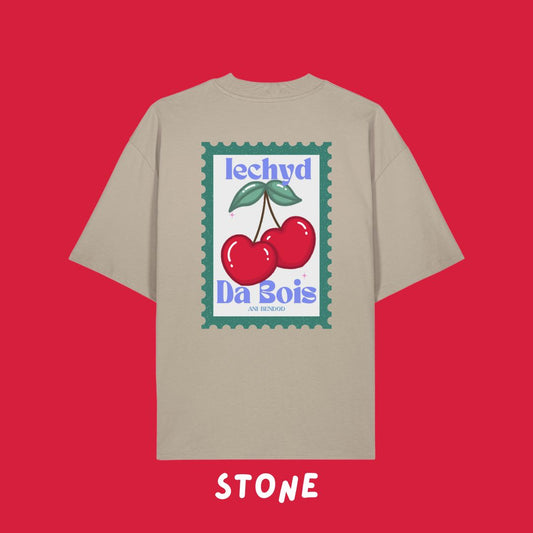 Crys T Ceirios Iechyd Da | Iechyd Da Cherry Oversized T-shirt