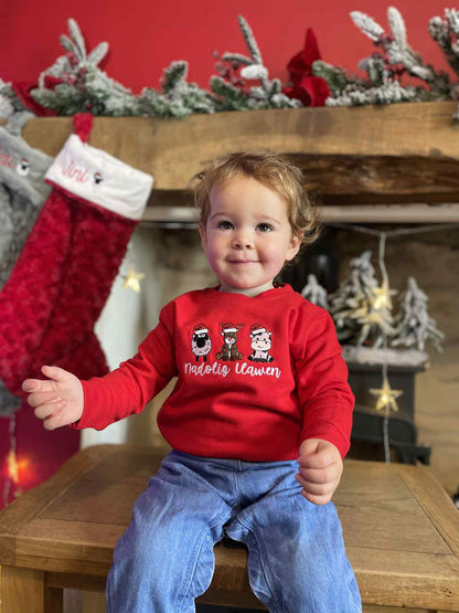 Siwmperi Nadolig Carw, Dafad, Buwch 2025 - Christmas jumpers Reindeer, Sheep, Cow