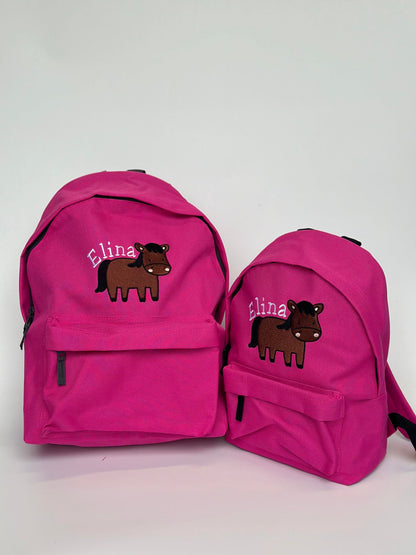 Personalised Farm embroided backpack/rucksack/school bag ani-bendod