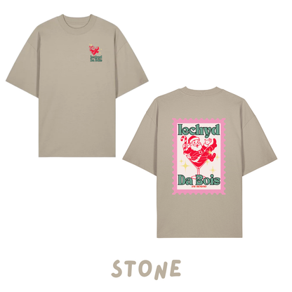 Crys T Iechyd Da Sion Corn | Santa Martini Glass Iechyd Da Oversized T-shirt