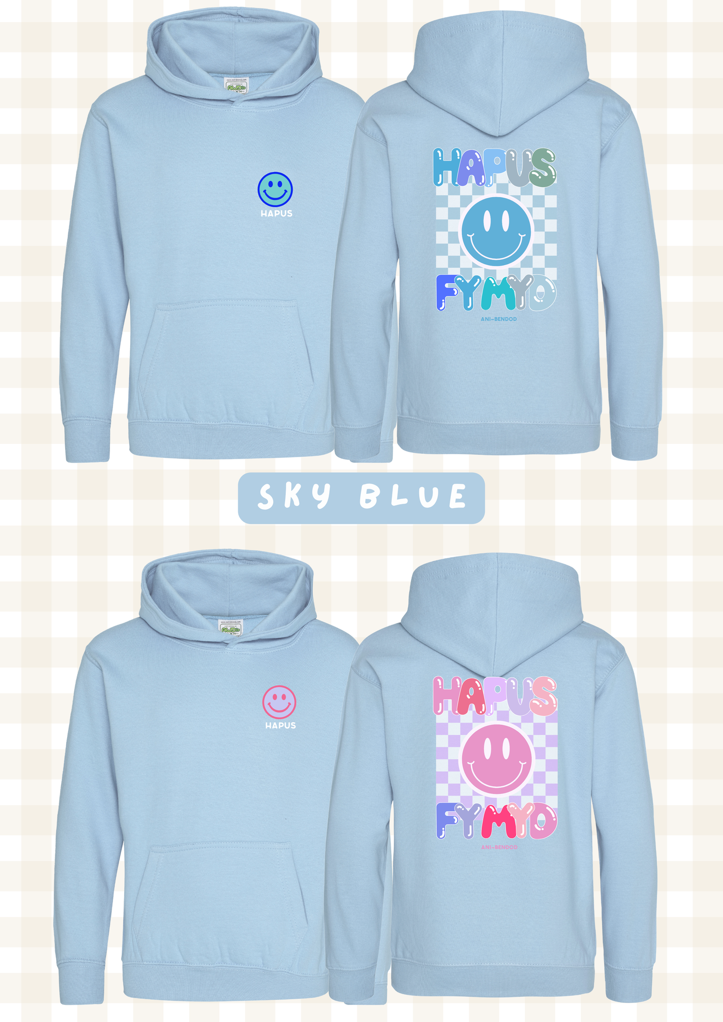 Hwdi Wyneb Hapus | Smiley Face Hoody